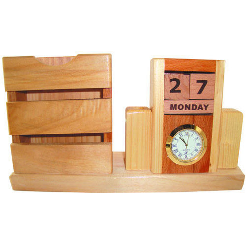 Multi Utility Wooden Pen Stand